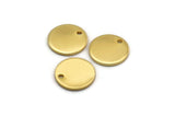 Gold Cabochon Tag, 4 Gold Plated Brass Cabochon Tags With 1 Hole, Stamping Tags (12x1mm) E082