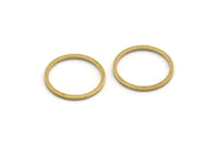 16mm Circle Connectors - 200 Raw Brass Circle Connectors (16x1x1mm) Bs 1098