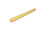 Gold Necklace Bar, 4 Gold Plated Brass Textured Bar Charms With 1 Hole, Earrings, Pendants (43x6x0.80mm) D0795 H0960