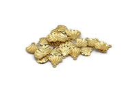 Shell Clam Charm, 24 Gold Plated Brass Clam Charms, Pendant, Findings (10x9mm) Brs 110 A0156