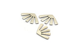 Silver Sun Blank, 24 Antique Silver Plated Brass Rising Sun Flag Blanks, Findings (15x9x0.60mm) D958