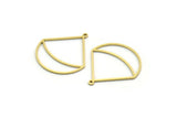 Brass Charm, 24 Raw Brass, Brass Pendants, Charm Pendants, Triangle Charms, Brass Charms With 1 Loop (29x26x0.80mm) SMP0046