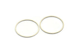32.5mm Circle Connector, 12 Antique Silver Plated Brass Circle Connectors (32.5x1.3x1mm) A6266