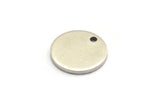 Silver Cabochon Tag, 10 Antique Silver Plated Brass Cabochon Tags With 1 Hole, Stamping Tags (12x1.2mm) D1378