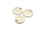 Silver Cabochon Tag, 10 Antique Silver Plated Brass Cabochon Tags With 1 Hole, Stamping Tags (12x1.2mm) D1378