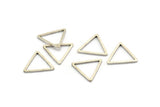 Silver Triangle Charm, 24 Antique Silver Plated Brass Open Triangle Ring Charms (17x1mm) Bs 1025