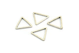 Silver Triangle Charm, 24 Antique Silver Plated Brass Triangle Charms (12x0.80mm) BS 1022