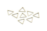 Silver Triangle Charm, 24 Antique Silver Plated Brass Triangle Charms (12x0.80mm) BS 1022