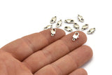 Silver Parrot Claps, 12 Antique Silver Plated Brass Lobster Claw Clasps (10x5mm) E093