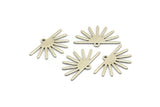 Silver Sun Charm, 12 Antique Silver Plated Brass Sun Charms With 1 Hole (25x16x0.70mm) M01391