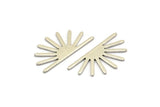 Silver Sun Blank, 12 Antique Silver Plated Brass Sun Blanks, Findings (25x13x0.70mm) M01395