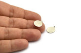 Silver Cabochon Tag, 12 Antique Silver Plated Brass Cabochon Tags With 1 Loop, Stamping Tags (14.5x12x1mm) BS 2062
