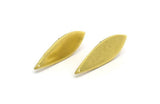Brass Oval Earring, 2 Raw Brass Oval Stud Earrings With 1 Hole (30x9x1mm) N2300