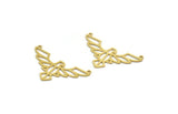 Brass Eagle Charm, 12 Raw Brass Eagle Shaped Charms With 2 Loops, Bird Charms, Necklace Charms, Connector Charms (22x38x0.60mm) A6619