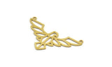 Brass Eagle Charm, 12 Raw Brass Eagle Shaped Charms With 2 Loops, Bird Charms, Necklace Charms, Connector Charms (22x38x0.60mm) A6619