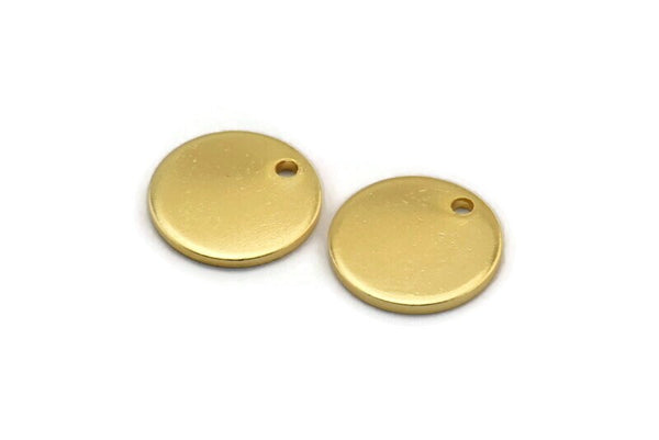 Gold Cabochon Tag, 4 Gold Plated Brass Cabochon Tags With 1 Hole, Stamping Tags (12x1mm) E082