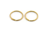 For Wire Wrapped Rings - 8 Gold Plated Brass Adjustable Thinny Ring Blanks For Wire Wrapped Rings, Findings (18mm) Brs 498 A0362
