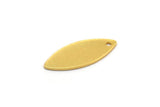 Gold Marquise Charm, 10 Gold Plated Brass Marquise Charms With 1 Hole, Earrings, Pendants (18x7x0.60mm) D1148