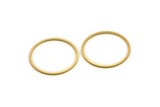 33mm Circle Connectors - 6 Gold Plated Brass Circle Connectors (33x1.2x1mm) A6160