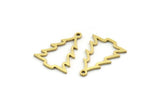 Brass Tree Charm, 24 Raw Brass Tree Charms With 1 Loop, Pendant, Findings (17x13x0.80mm) A6800
