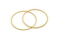 55mm Circle Connectors - 4 Gold Plated Brass Circle Connectors (55x1x1mm) BS 1106