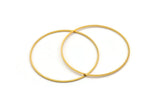 55mm Circle Connectors - 4 Gold Plated Brass Circle Connectors (55x1x1mm) BS 1106
