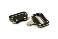 Iron Belt Buckle, Iron Adjustable Military Belt Buckle, Black Belt And Bag Buckle, Locked Buckle, Lanyard Buckle, Findings (82x63x7mm) B40