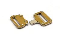 Iron Belt Buckle, Iron Adjustable Military Belt Buckle, Yellow Belt And Bag Buckle, Locked Buckle, Lanyard Buckle, Findings (82x63x7mm) B43