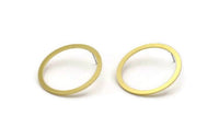 35mm Circle Earring, 4 Raw Brass Circle Stud Earrings (35x2x1mm) A5700 A3551
