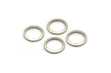 Silver Circle Connector, 50 Antique Silver Plated Brass Circle Rings, Findings (10x0.80mm) A2576