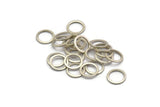 Silver Circle Connector, 50 Antique Silver Plated Brass Circle Rings, Findings (10x0.80mm) A2576