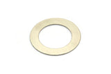 Silver Circle Connectors, 6 Antique Silver Plated Brass Circle Connector Rings (24x4x0.4mm) A0946
