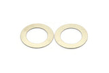 Silver Circle Connectors, 6 Antique Silver Plated Brass Circle Connector Rings (24x4x0.4mm) A0946