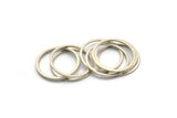 23mm Circle Connector, 12 Antique Silver Plated Brass Circle Connectors (23x1.2x0.80mm) A3956