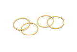 28mm Circle Connector, 12 Raw Brass Circle Connectors (28x1.3x1mm) A3783