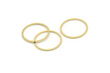 28mm Circle Connector, 12 Raw Brass Circle Connectors (28x1.3x1mm) A3783