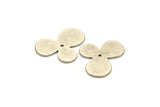 Silver Flower Charm, 12 Antique Silver Plated Brass Flower Charms With 1 Hole, Connectors (18x14x0.60mm) A3190