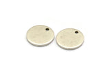Silver Cabochon Tag, 10 Antique Silver Plated Brass Cabochon Tags With 1 Hole, Stamping Tags (12x1mm) E082