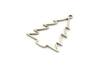 Silver Tree Charm, 12 Antique Silver Plated Brass Tree Charms With 1 Loop, Pendant, Findings (30x23x0.80mm) A5354 Q0157