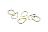 Silver Drop Connector, 24 Antique Silver Plated Brass Drop Connectors (10x15x0.8mm) Bs 1133