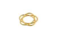Gold Orbit Connector, 24 Gold Plated Brass Orbit Connectors, Charms, Earrings, Findings (11mm) D0657
