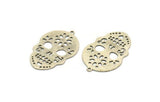 Silver Skull Charm, 4 Antique Silver Plated Brass Skull Head Charms With 1 Loop, Findings (34x22.5x0.60mm) A6137