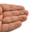 Silver Blank Triangle, 25 Antique Silver Plated Brass Triangles (16x12x1mm) BS 2346