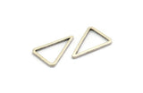 Silver Blank Triangle, 25 Antique Silver Plated Brass Triangles (16x12x1mm) BS 2346