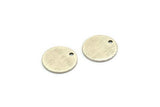 Silver Cabochon Tag, 8 Antique Silver Plated Brass Textured Cabochon Tags With 1 Hole, Stamping Tags (12x0.7mm) E081