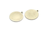 Silver Cabochon Tag, 4 Antique Silver Plated Brass Cabochon Tags With 1 Loop, Stamping Tags (22.5x20x1mm) E048