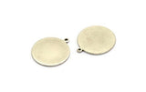 Silver Cabochon Tag, 4 Antique Silver Plated Brass Cabochon Tags With 1 Loop, Stamping Tags (22.5x20x1mm) E048