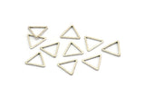 Silver Triangle Charm, 24 Antique Silver Plated Brass Triangle Charms (12x0.80mm) BS 1022
