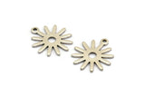 Silver Sun Charm, 12 Antique Silver Plated Brass Sun Charms With 1 Loop, Findings (17x15x0.80mm) M01305
