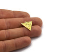 Brass Triangle Charm, 4 Raw Brass Triangle Charms With 1 Loop, Moon Findings, Moon Phases Findings, Star Findings (20x18x1.4mm) N2351